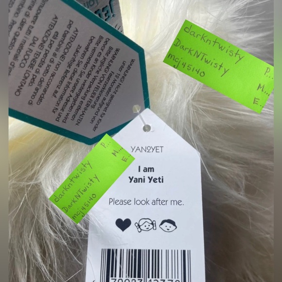 SOLD DO NOT POACH ANY PICS/TEXT RETIRED BNWT Jellycat Yani Yeti - Picture 2 of 3